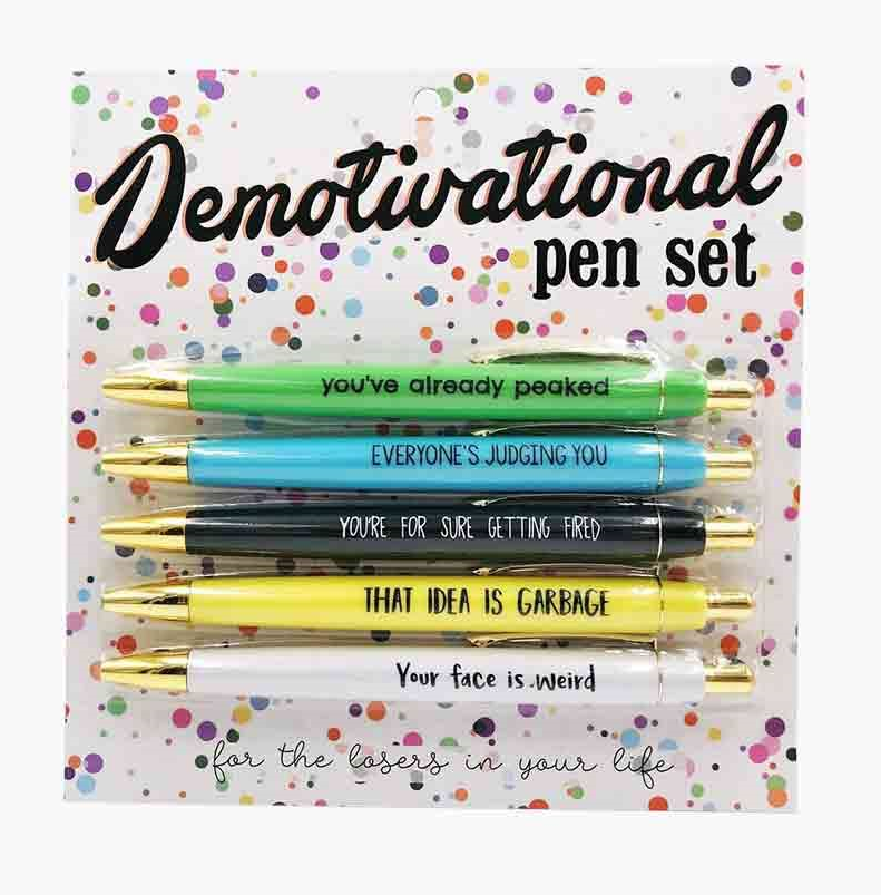 Demotivational pens